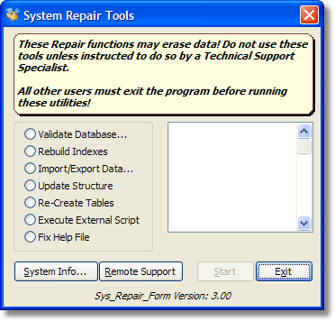 System Repair Tools